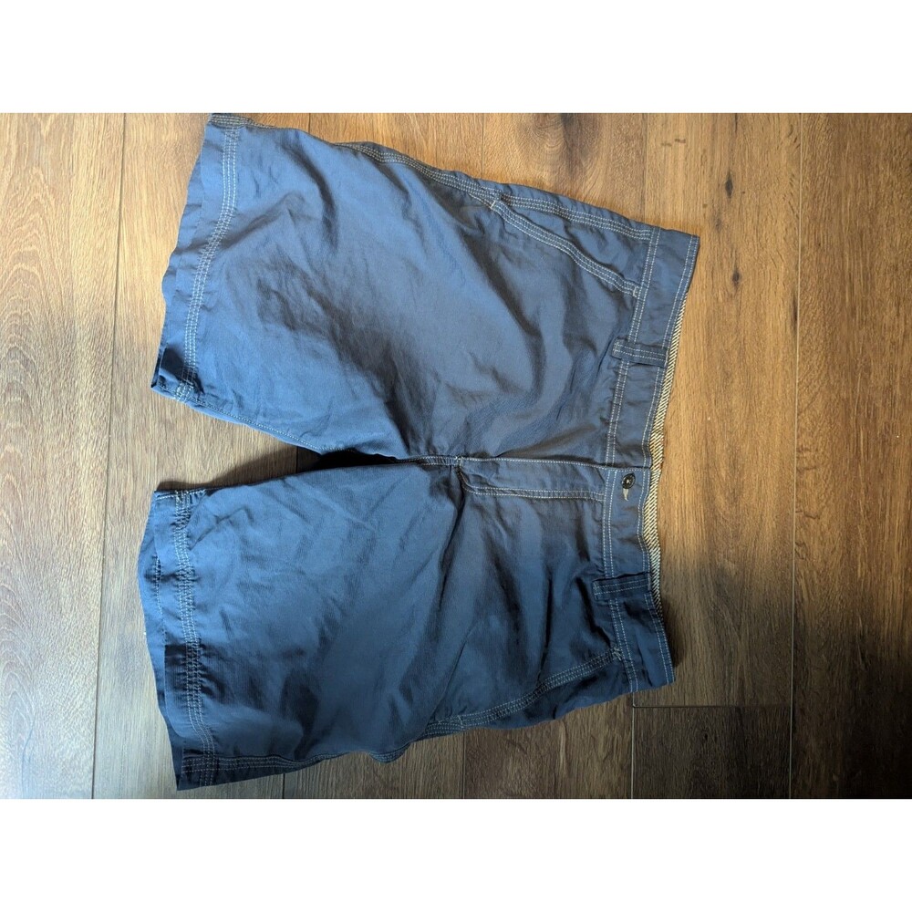 Royal Robbins Shorts Men's 38 Navy Nylon Blend Flat Front Zipper Pockets Hiking